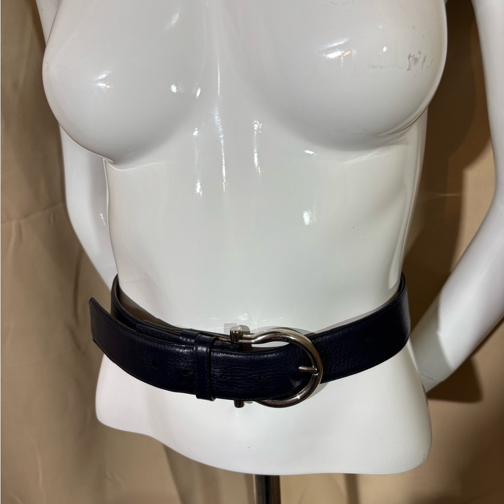 EUC Navy Ferragamo Belt